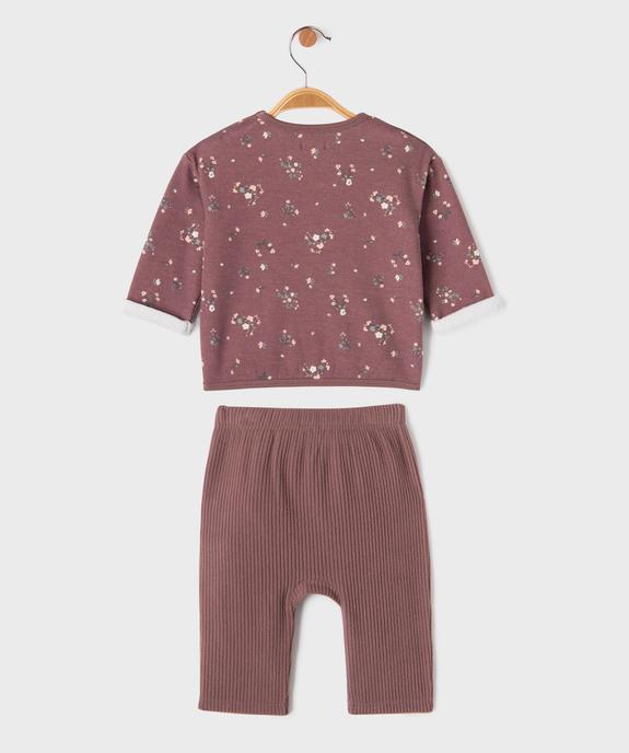 Ensemble 2 pièces sweat + pantalon côtelé bébé vue4 - GEMO 4G BEBE - GEMO
