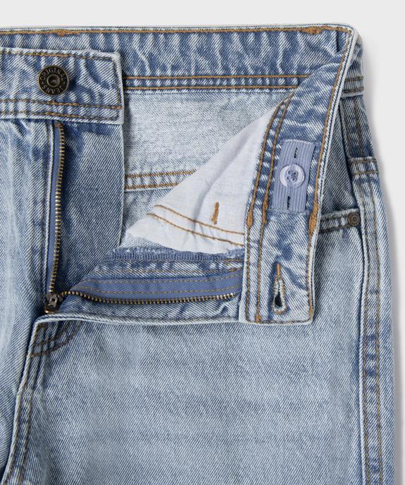 Jean loose en denim délavé garçon vue2 - GEMO (JUNIOR) - GEMO