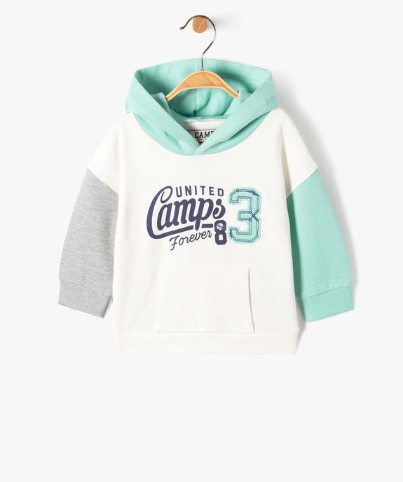 Sweat bébé garçon à capuche et manches contrastantes - Camps United vue1 - CAMPS UNITED - GEMO