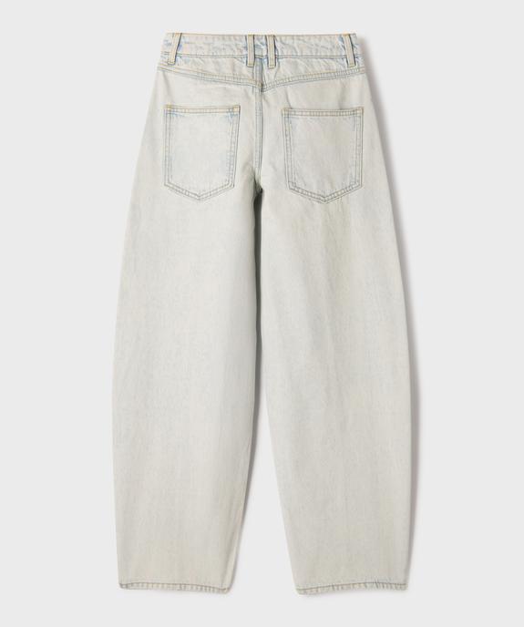 Jean barrel coloris délavé fille vue3 - GEMO (JUNIOR) - GEMO