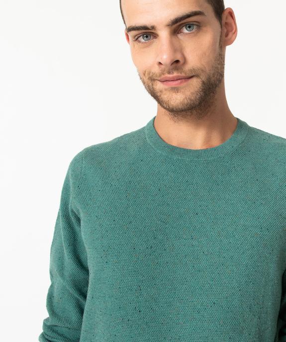 Pull en maille fine mouchetée homme vue5 - GEMO (HOMME) - GEMO
