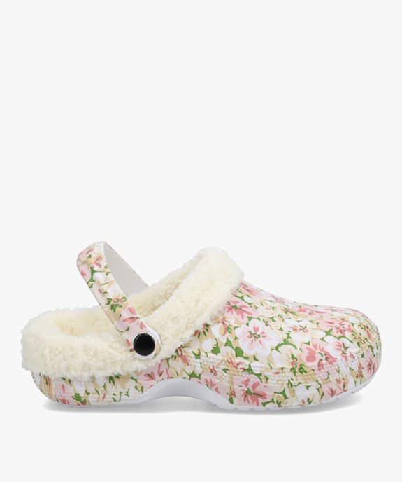 Sabots souples femme à doublure sherpa et motif fleuri vue1 - GEMO(HOMWR FEM) - GEMO