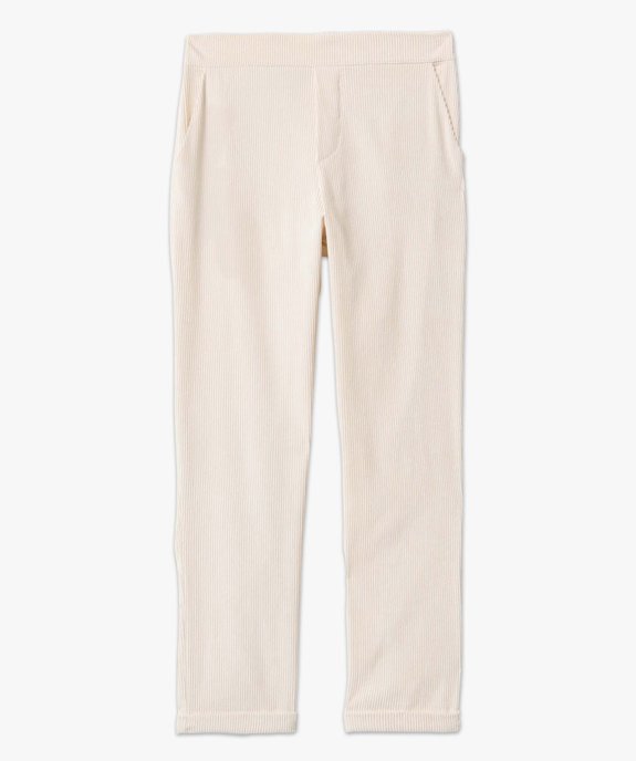 Pantalon femme en velours côtelé coupe large vue4 - GEMO(FEMME PAP) - GEMO