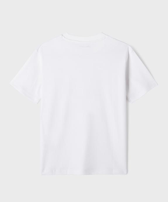 Tee-shirt manches courtes en jersey de coton à poche poitrine garçon vue3 - GEMO (JUNIOR) - GEMO