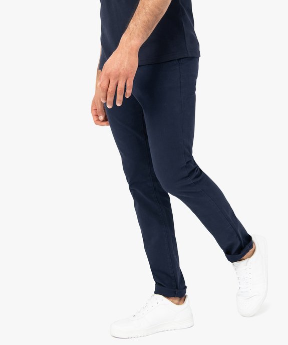 Pantalon homme chino stretch en maille piquée vue1 - GEMO (HOMME) - GEMO