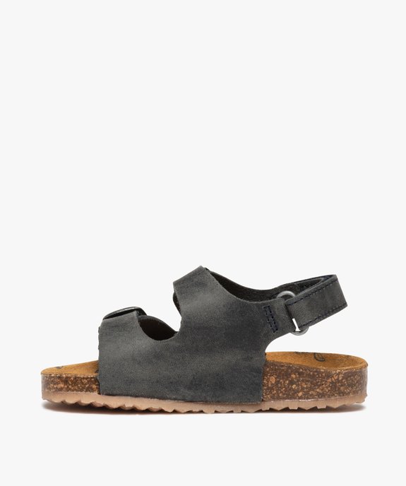 Sandales bébé garçon unies en cuir mat – NA! vue3 - NA! - GEMO