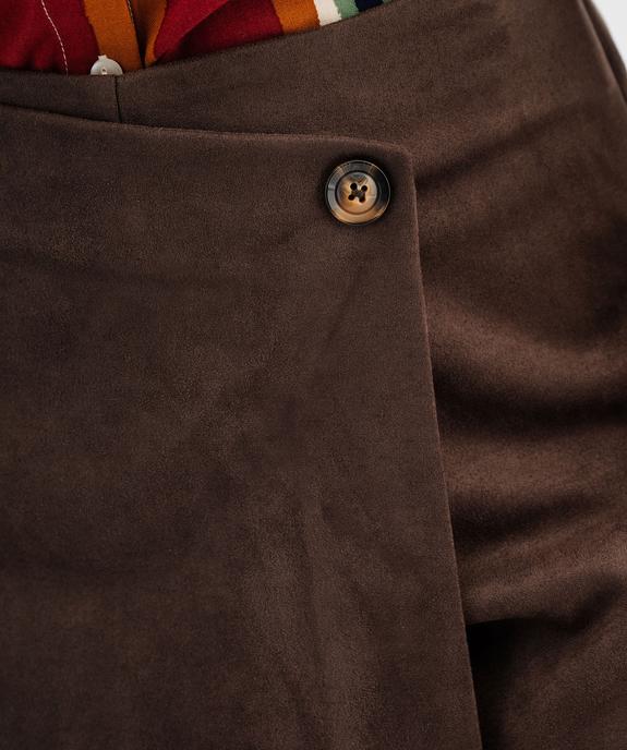 Jupe short en velours peau de pêche femme - GEMO(FEMME PAP) Jupe short en velours peau de pêche femme vue4 - GEMO(FEMME PAP) - GEMO