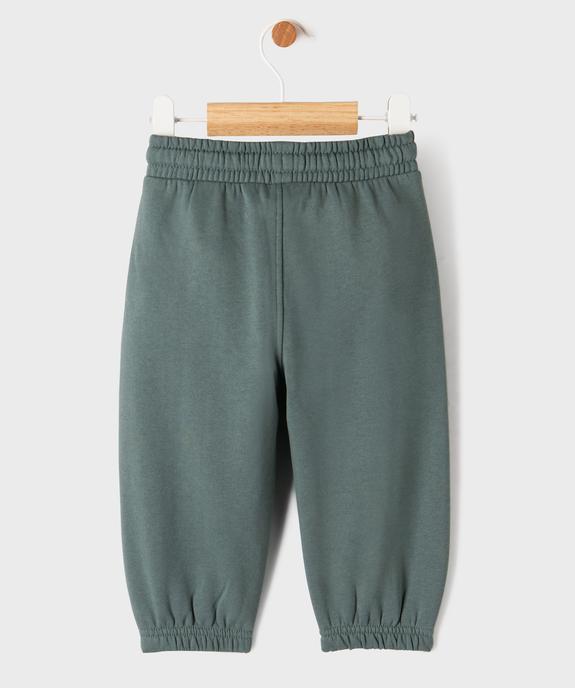 Pantalon de jogging uni avec taille ajustable bébé garçon vue3 - GEMO 4G BEBE - GEMO