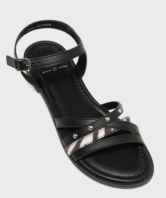 Sandales plates à brides entrelacées femme vue5 - FOLLOW ME - GEMO