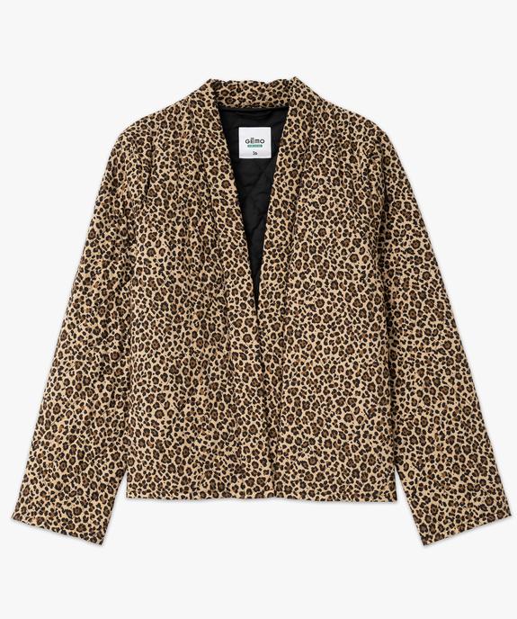 Veste matelassée à motif animalier femme vue4 - GEMO 4G FEMME - GEMO