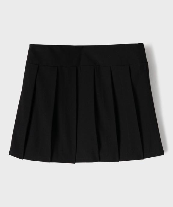 Jupe courte plissée avec doublure short fille vue3 - GEMO (JUNIOR) - GEMO