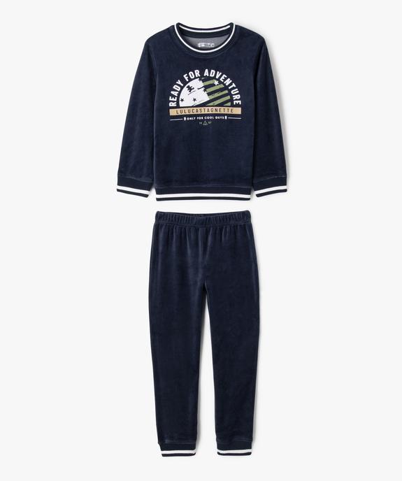 Pyjama en velours motif aventure garçon - LuluCastagnette - LULUCASTAGNETTE Pyjama en velours motif aventure garçon - LuluCastagnette vue1 - LULUCASTAGNETTE - GEMO