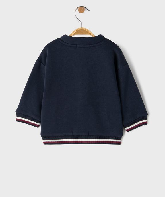 Sweat pressionné à col V bébé garçon – LuluCastagnette vue3 - LULU CASTAGNETTE G4G D - GEMO