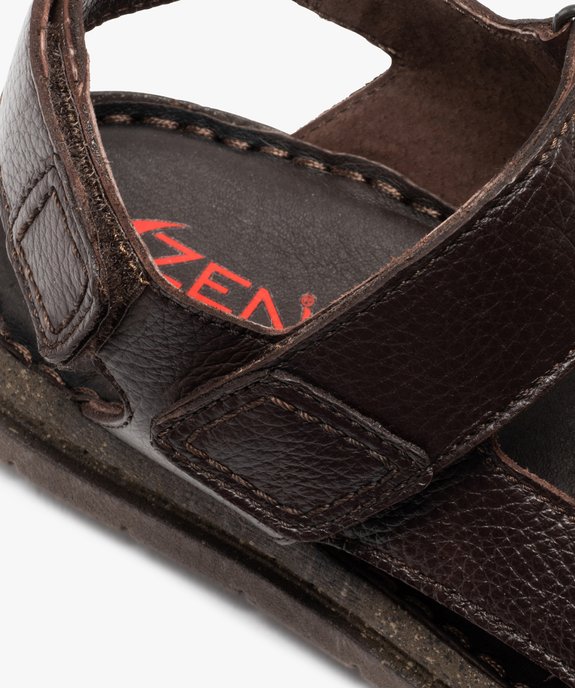 Sandales homme confort à brides scratch en cuir vue6 - ZEN AIR - GEMO