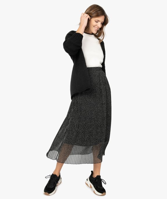 Jupe plissée femme avec taille élastiquée vue6 - GEMO(FEMME PAP) - GEMO