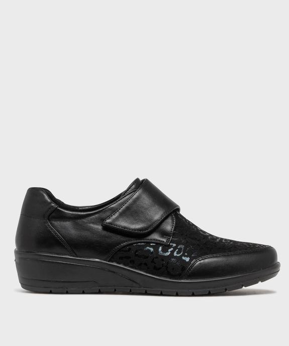 Derbies confort à scratch à talon compensé femme vue7 - G'FLEX - GEMO