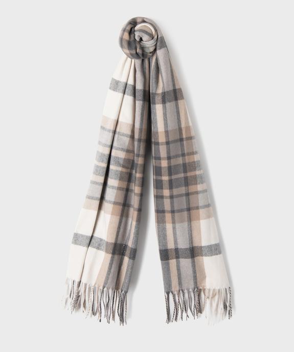 Echarpe à carreaux avec paillettes femme vue1 - GEMO (ACCESS) - GEMO