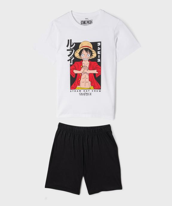 Pyjashort bicolore motif manga garçon - One Piece vue1 - ONE PIECE - GEMO