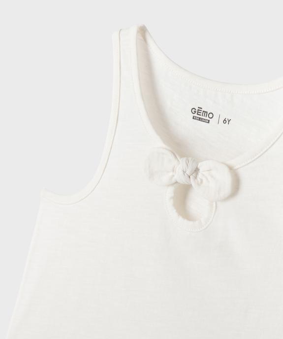 Débardeur en jersey de coton flammé finition roulottée fille vue2 - GEMO 4G FILLE - GEMO