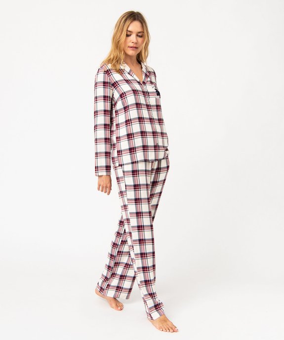 Pyjama à carreaux femme - LuluCastagnette vue2 - LULUCASTAGNETTE - GEMO