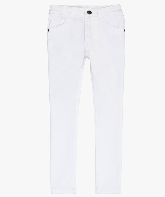 Pantalon garçon uni coupe Slim extensible  vue1 - GEMO 4G GARCON - GEMO