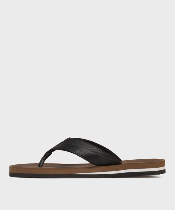 Tongs de plage à larges brides homme vue3 - GEMO (PLAGE) - GEMO