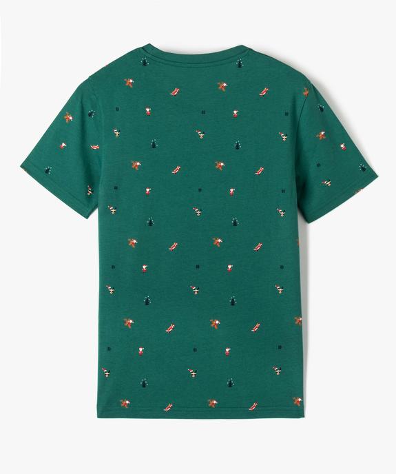 Tee-shirt garçon à manches courtes spécial Noël vue3 - GEMO (JUNIOR) - GEMO