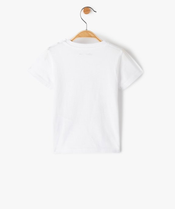 Tee-shirt bébé garçon avec message vue3 - GEMO(BEBE DEBT) - GEMO