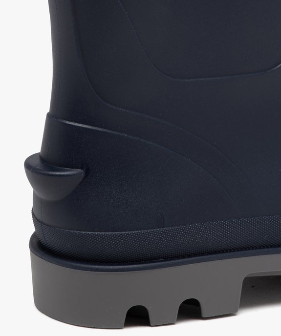 Bottes de pluie homme unies à semelle crantée avec cran de déchaussage  vue6 - GEMO (EQUIPT) - GEMO