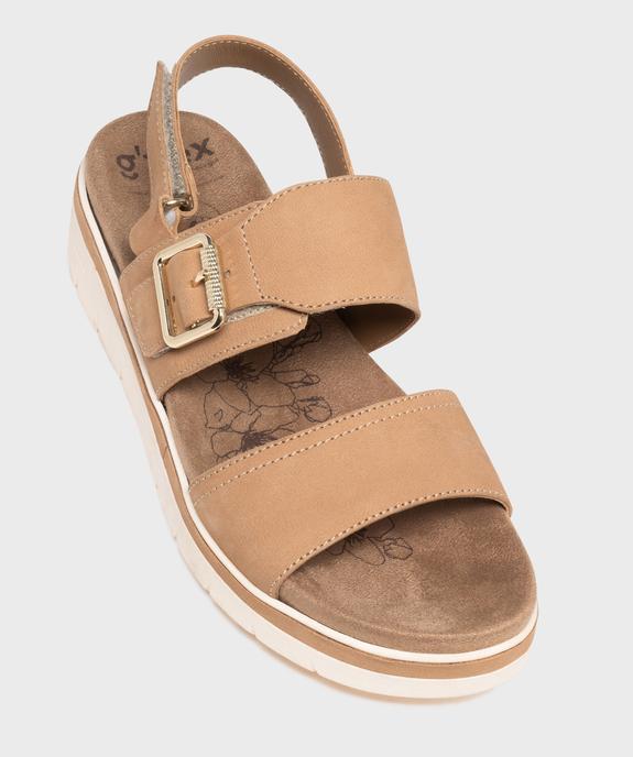 Sandales confort dessus cuir sur semelle sport femme vue5 - G'FLEX GEMO FOR GOOD - GEMO