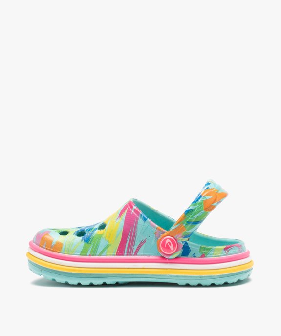 Sabots souples fille perforés multicolores vue3 - GEMO (ENFANT) - GEMO