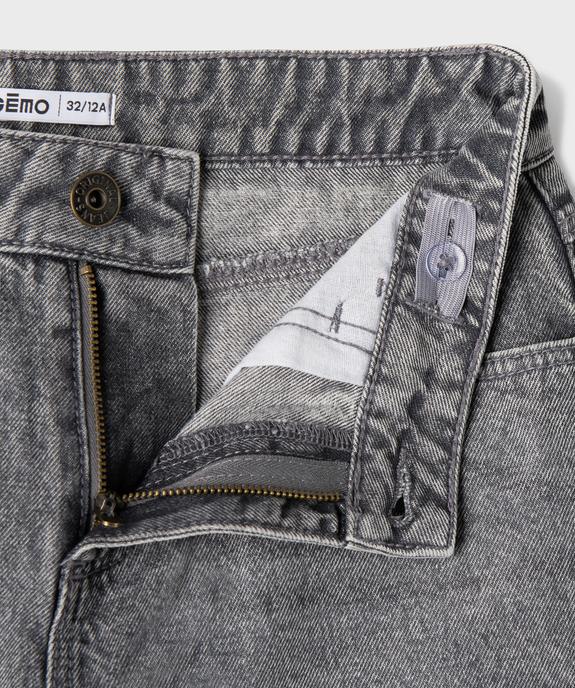 Bermuda jupe en jean taille haute fille vue2 - GEMO (JUNIOR) - GEMO