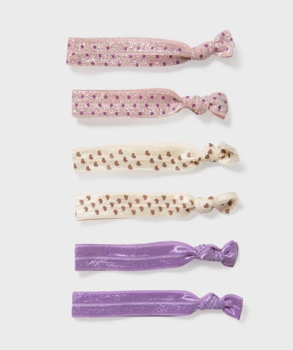 Elastiques cheveux façon rubans fille (lot de 6) vue1 - GEMO (ACCESS) - GEMO