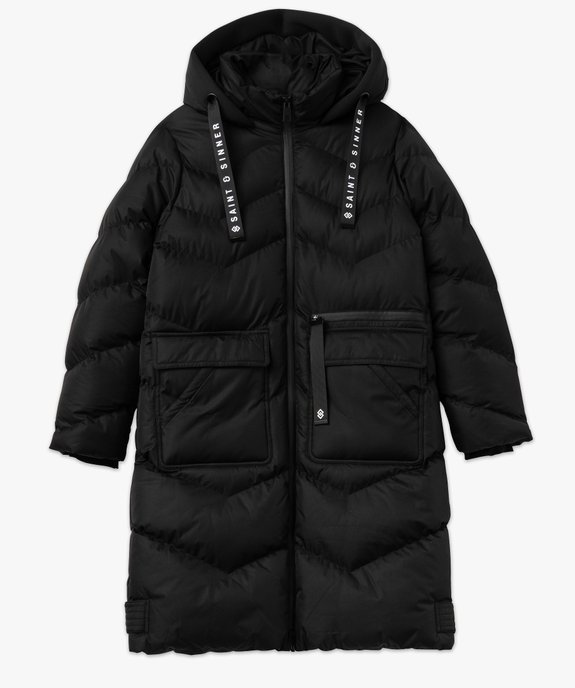 Doudoune longue à capuche femme vue4 - GEMO(FEMME PAP) - GEMO