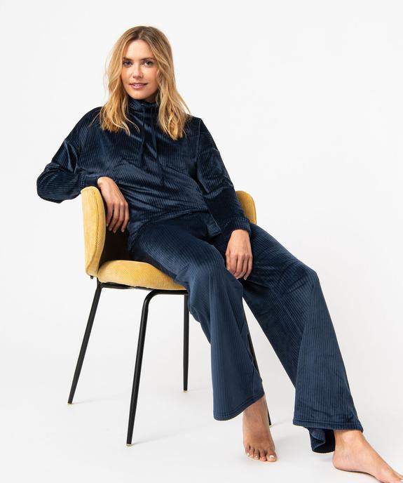 Pantalon de pyjama en velours côtelé femme vue5 - GEMO(HOMWR FEM) - GEMO