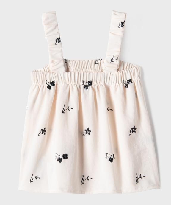 Blouse brodée à bretelles fille vue3 - GEMO (ENFANT) - GEMO
