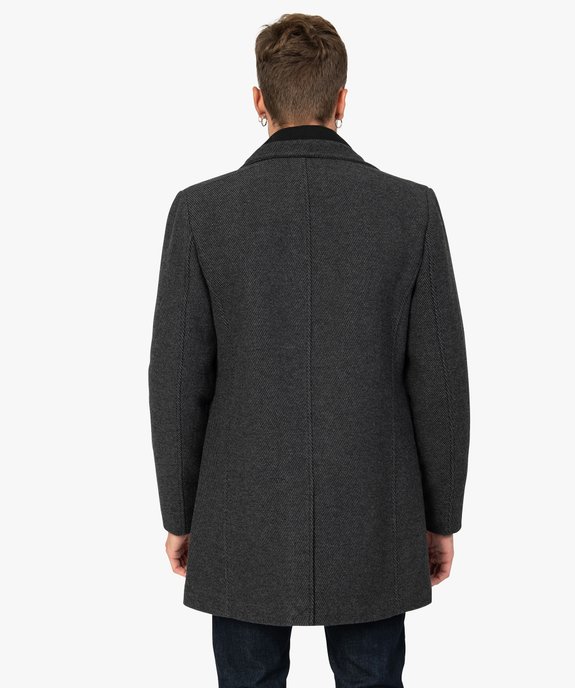 Manteau homme mi-long à col montant  vue3 - GEMO (HOMME) - GEMO