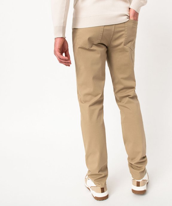 Pantalon slim 5 poches en toile extensible homme vue3 - GEMO 4G HOMME - GEMO