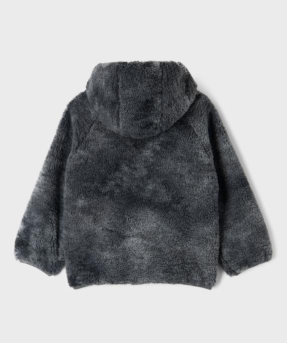 Blouson à capuche en sherpa doublé polaire garçon vue5 - GEMO (ENFANT) - GEMO
