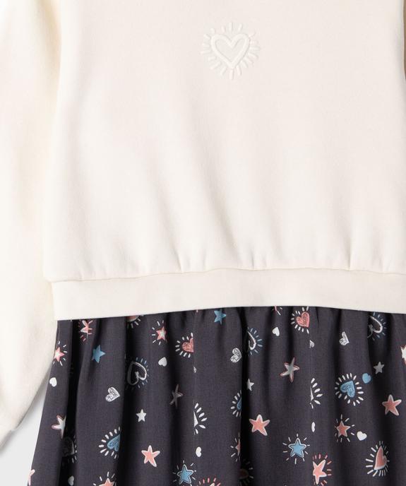 Robe avec haut sweat fille vue2 - GEMO (ENFANT) - GEMO