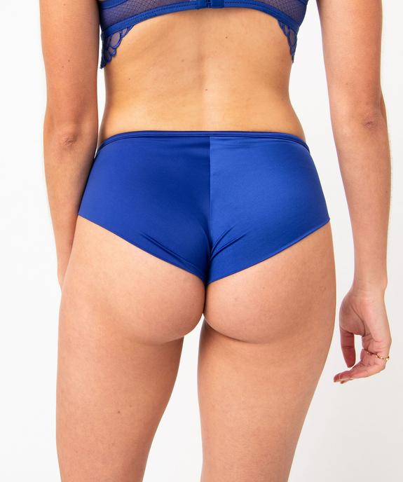 Shorty en microfibre et dentelle femme vue3 - GEMO(HOMWR FEM) - GEMO