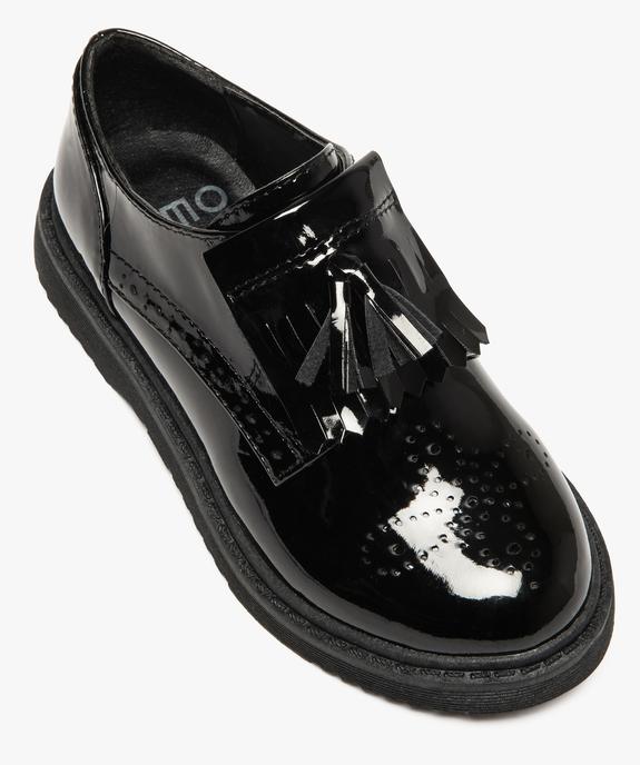 Mocassins fille vernis à patte frangée à scratch vue5 - GEMO (ENFANT) - GEMO