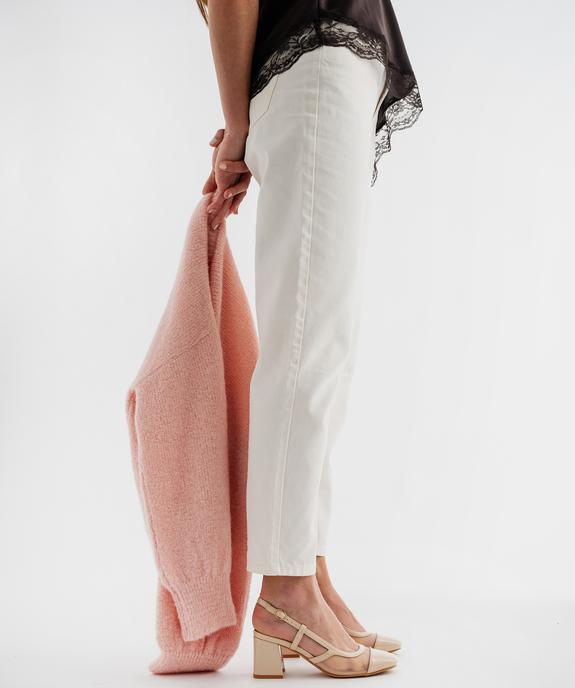 Escarpins slingback vernis à talon large et bout carré femme - Follow Me vue1 - FOLLOW ME - GEMO