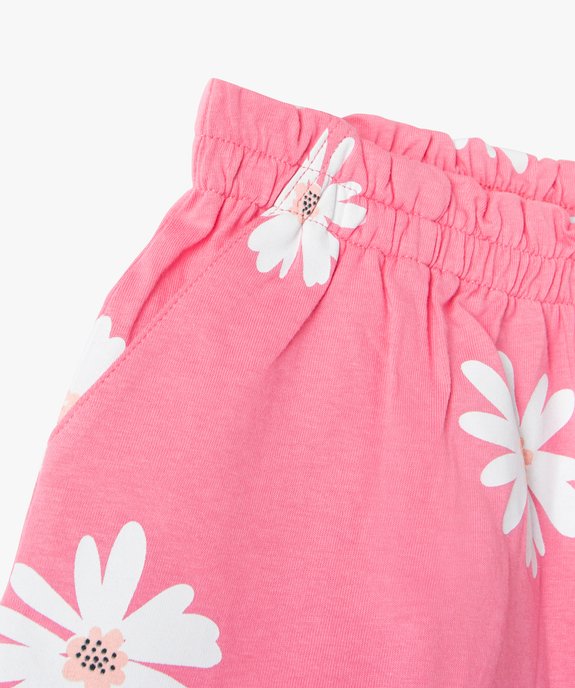 Short fille en maille imprimée à taille élastiquée vue2 - GEMO (ENFANT) - GEMO