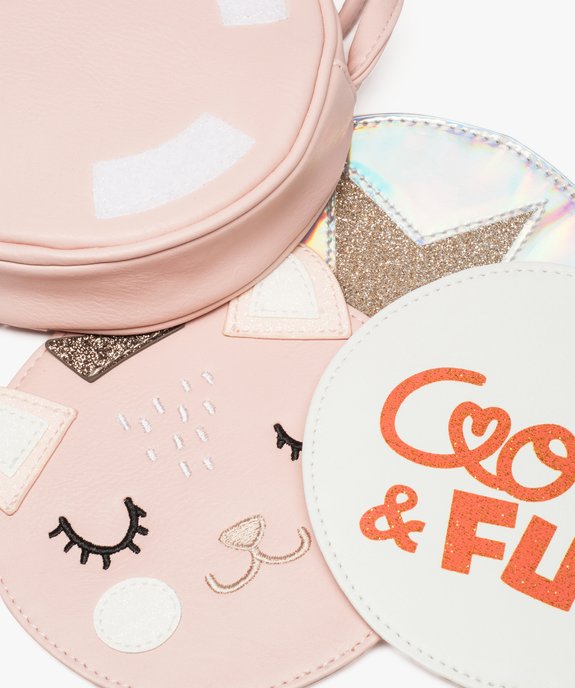 Sac à main fille zippé format rond avec faces interchangeables vue5 - GEMO (ENFANT) - GEMO