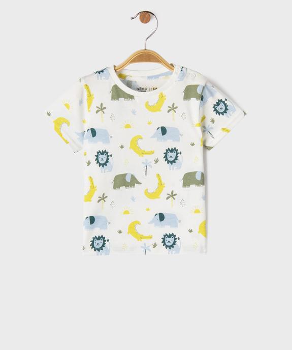 Tee-shirt manches courtes avec motifs animaux bébé garçon vue1 - GEMO 4G BEBE - GEMO