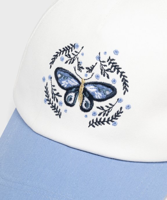 Casquette bicolore à motif papillon fille vue3 - GEMO 4G FILLE - GEMO