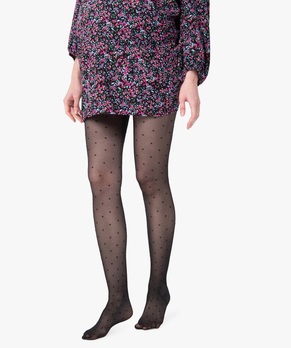 Collants de grossesse à motifs plumetis vue1 - GEMO (MATER) - GEMO