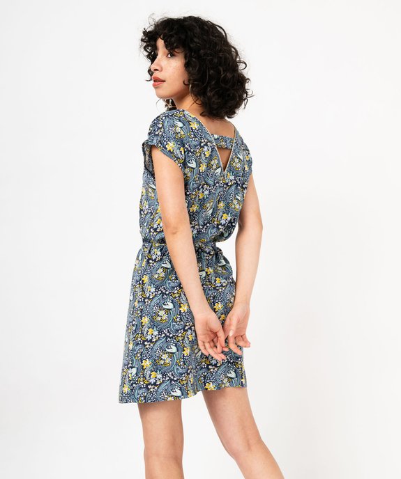Robe femme avec double col V scintillant vue1 - GEMO 4G FEMME - GEMO
