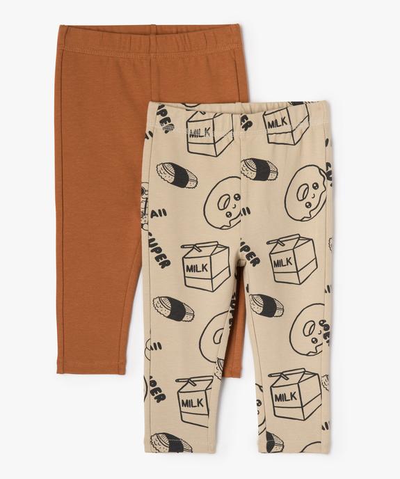 Legging en maille à taille élastiquée bébé garçon (lot de 2) vue1 - GEMO(BEBE DEBT) - GEMO